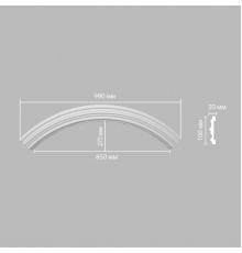 Радиус [1/4 круга] DECOMASTER 897902-120 (Rнар. 700 | Rвн. 600мм)
